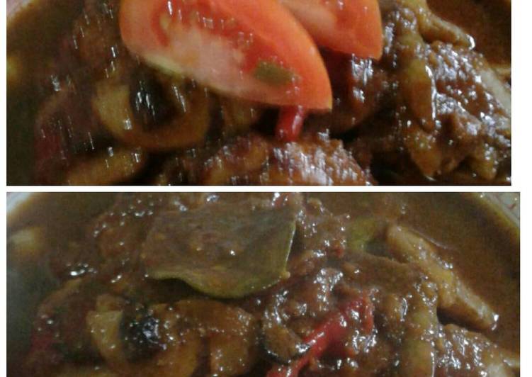 bahan dan cara membuat Rendang jengkol pedes enak