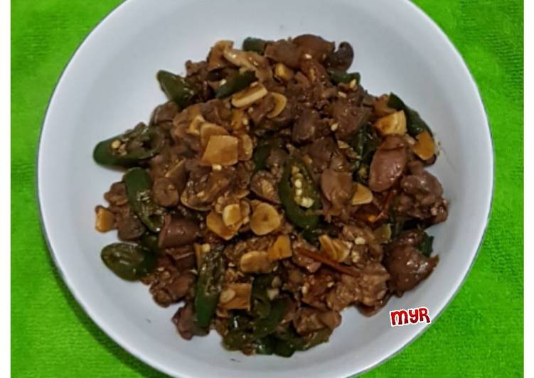 resep Oseng Ati Ampela Ayam Cabe Hijau