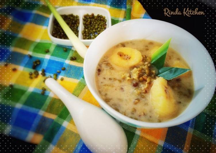 gambar untuk resep makanan Burjo Pisang (Tips spy kacang ijo cepat empuk dan lembut)