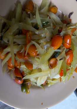 Tumis pepaya muda pedass#BantuMantenBaru