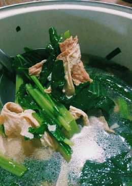 Sop Kembang Tahu Sawi Hijau