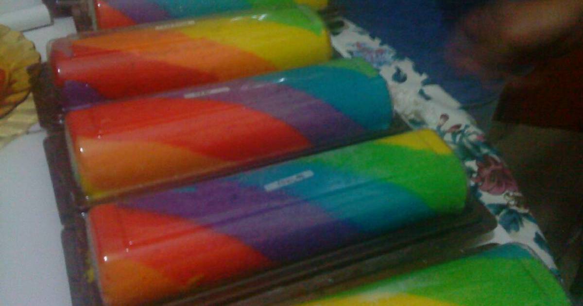 Resep Bolu gulung rainbow