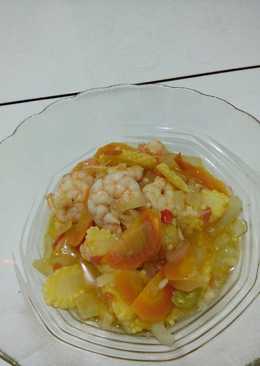 Tumis Udang Sayur Wortel dan Jagung Muda