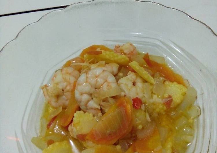 gambar untuk resep makanan Tumis Udang Sayur Wortel dan Jagung Muda