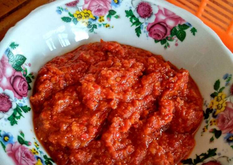 gambar untuk cara membuat Sambel calok (terasi) setann