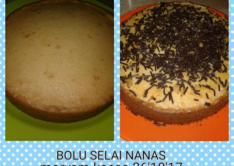 cara membuat Bolu selai nanas