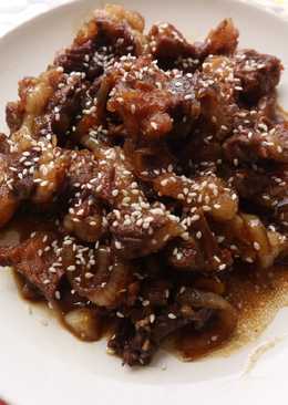 Beef teriyaki (daging sapi teriyaki)