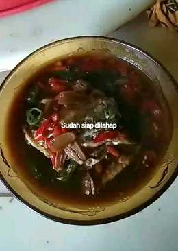 Telor ceplok masak kecap pedas