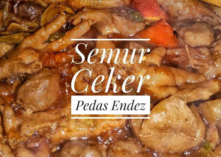 resep lengkap untuk Semur Ceker Pedas