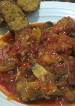 Saus ayam merah goreng tempe