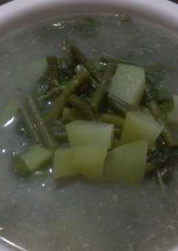 Sayur bobor babu kajang(bayam labu kacang panjang)