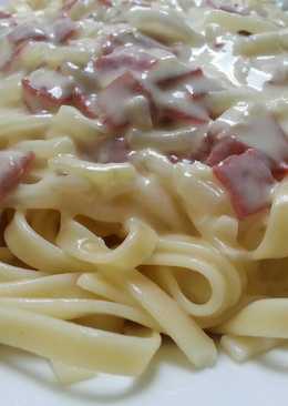 Fetuccini cheese carbonara