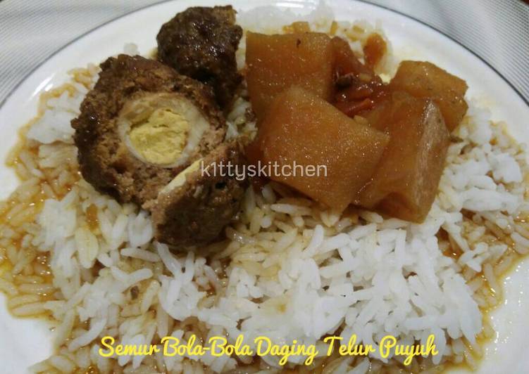 cara membuat Semur Bola-Bola Daging Telur Puyuh