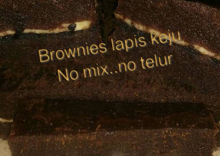 Resep Brownies kukus lapis keju No mix..no telur