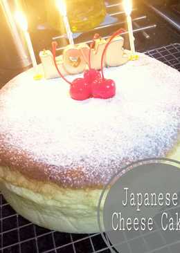 Japanese cheese cake economis (cream cheese home made)
