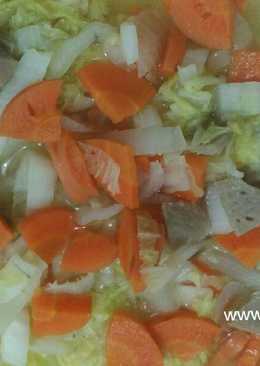 Sayur Bening, Sawi putih dan wortel No MSG