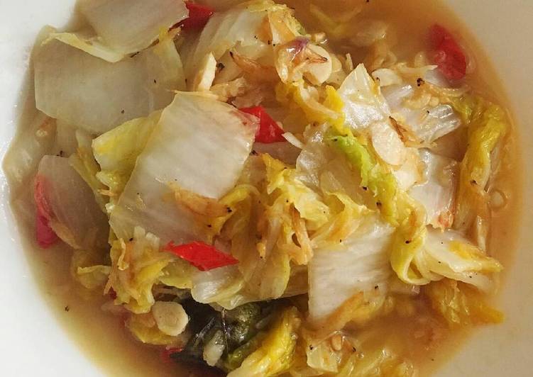 gambar untuk resep Tumis Sawi Putih Udang Rebon