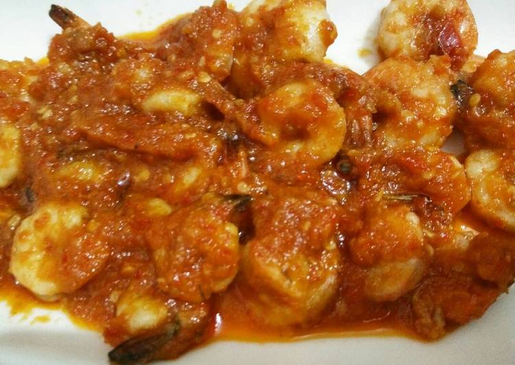 bahan dan cara membuat Sambal Udang Pedas Manis