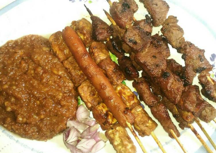 resep lengkap untuk Sate Sapi dan Sate Tempe