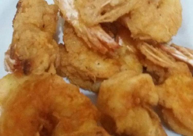 bahan dan cara membuat Udang goreng tepung praktiss