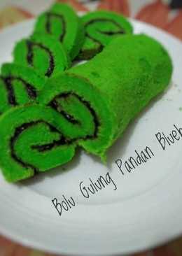 Bolu Gulung Pandan Blueberry by Lena