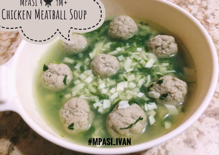 resep MPASI 4?? --- Chicken Meatball Soup (9M+)