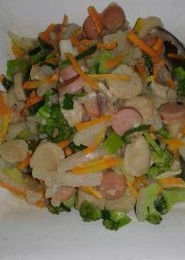 Tumis sayur sosis bakso