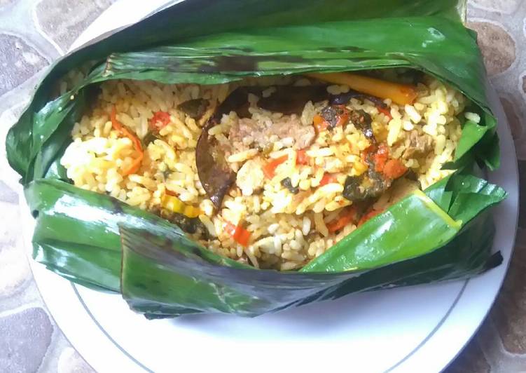 resep lengkap untuk Nasi Bakar Jeroan Ikan