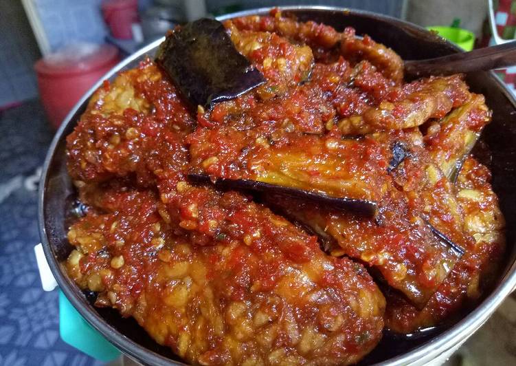 resep makanan Sambel Terong ungu dan Tempe