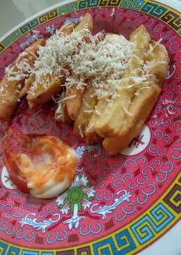Potato wedges keju yummy