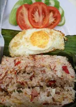 Nasi bakar telur kornet (praktis simpel mudah dan enak)