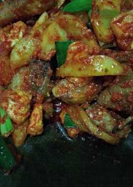 Sambalado kentang ayam tahu