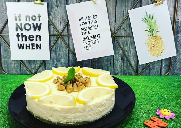 gambar untuk resep makanan Lemon new york cheesecake ?? # ketopad #keto