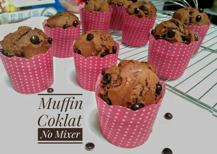 resep lengkap untuk Muffin Coklat no mixer (PR_OlahanCoklat)