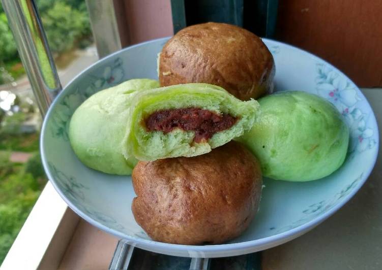 cara membuat Bakpao Coklat & Pandan