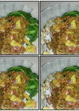 Nasi lengko with spinach ala Musze