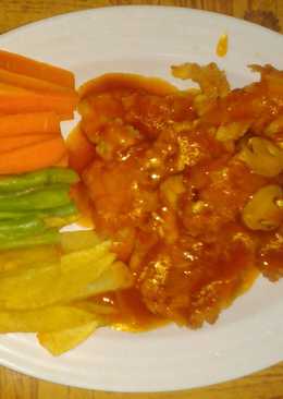 Steak ayam crispy (No telur / 1 protein)