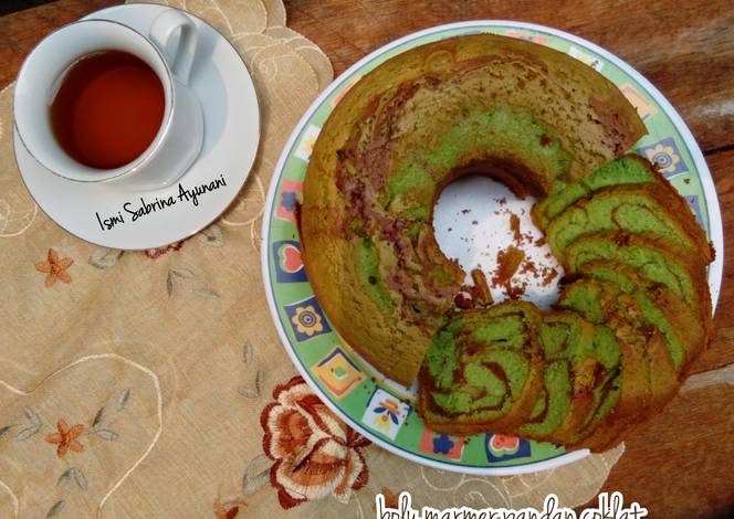 Resep Bolu Marmer Pandan Coklat