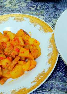 Kentang dan tempe balado simple