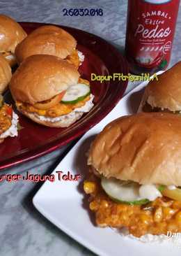 Mini Burger Jagung Telur ala Dapur Fitri