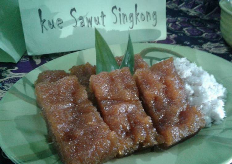 cara membuat Kue Sawut Singkong