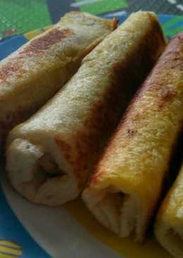 Roti Panggang Gulung Pisang Coklat