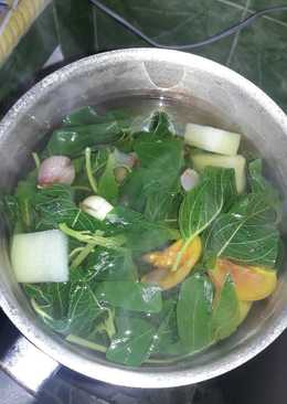 Sayur bening bayam dan labu siam