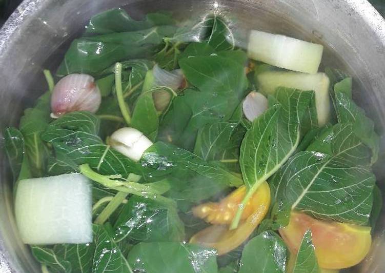 resep masakan Sayur bening bayam dan labu siam