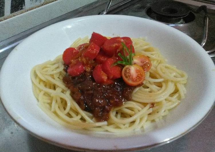 gambar untuk cara membuat Spagetti saus ayam asam manis