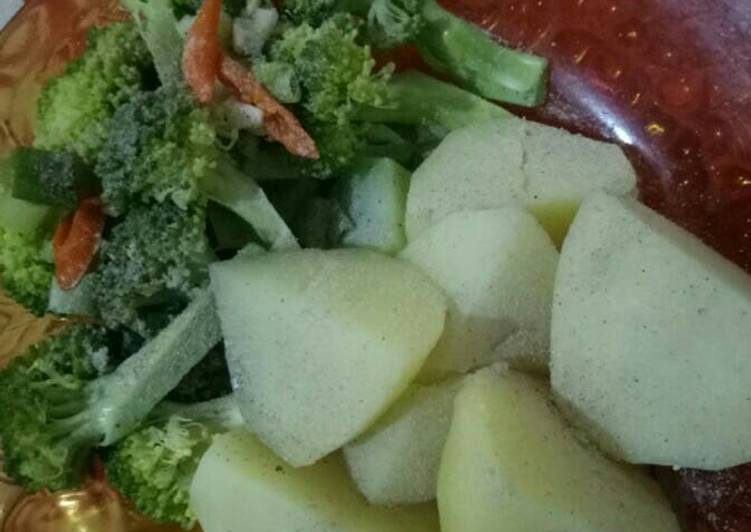 resep Menu Diet : Brokoli Kentang Kukus