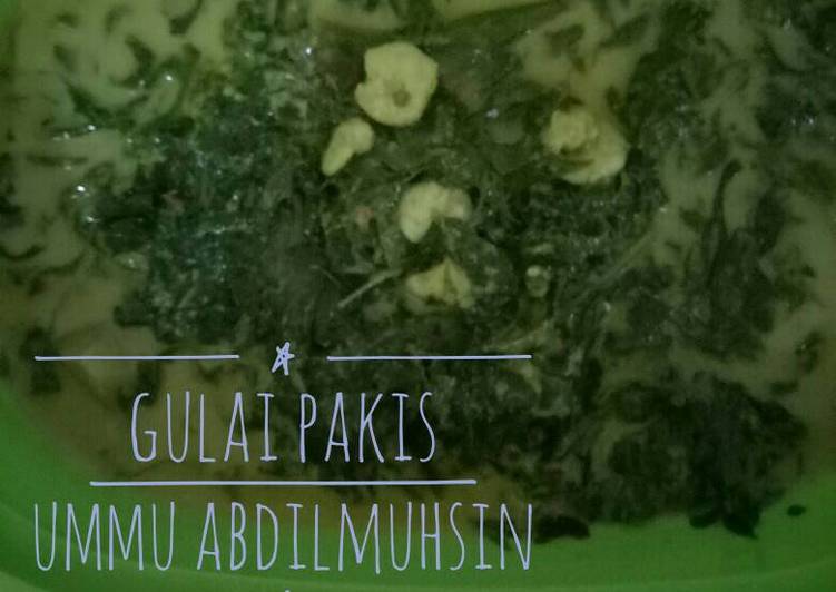 cara membuat Gulai Pakis