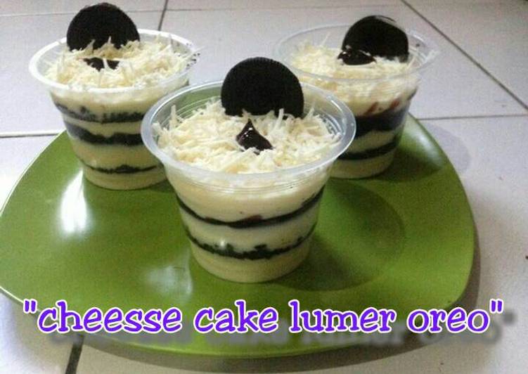 resep makanan Chesse cake lumer oreo