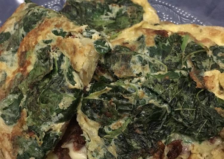 resep masakan Omelet bayam