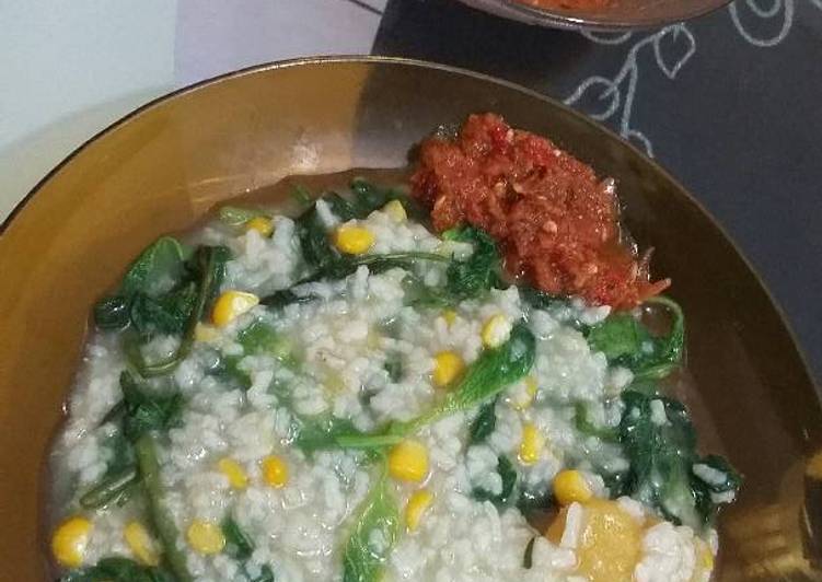 gambar untuk cara membuat Bubur Manado sambal roa